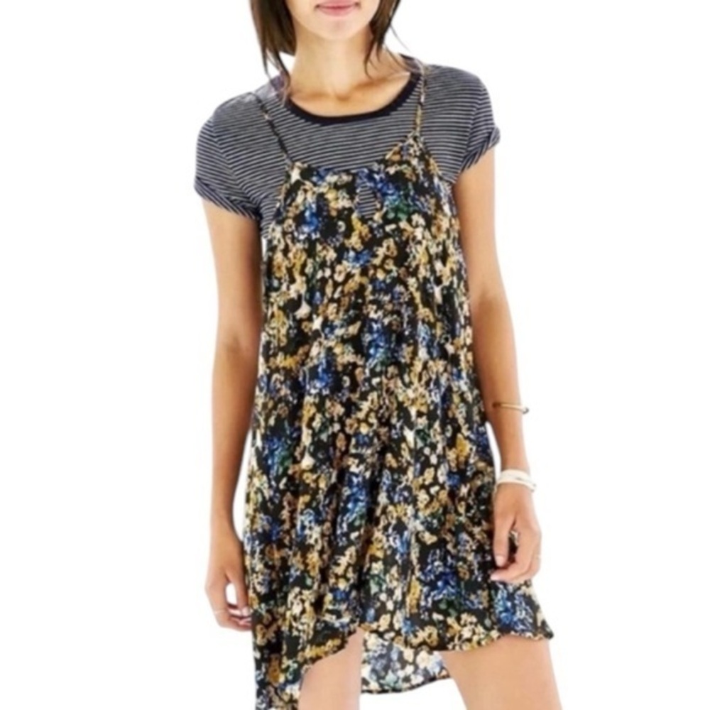 For Love and Lemons Watercolor Floral Casual Mini Dress Size‎ Small